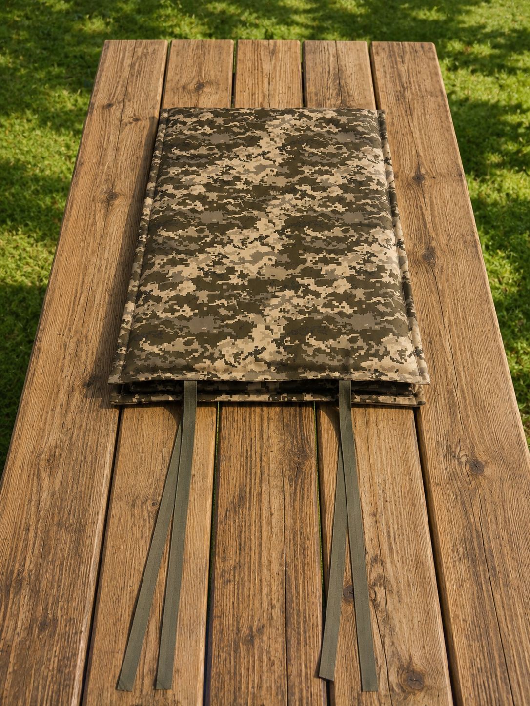 Zložená podložka na ležanie Army s popruhmi